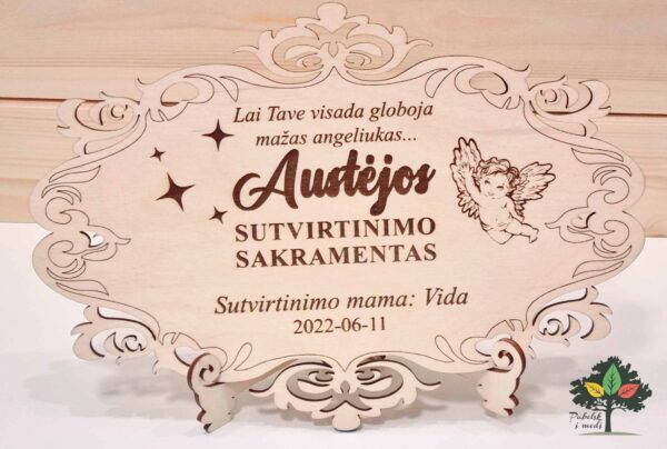 Medinė lentelė "Sutvirtinimo sakramentas"