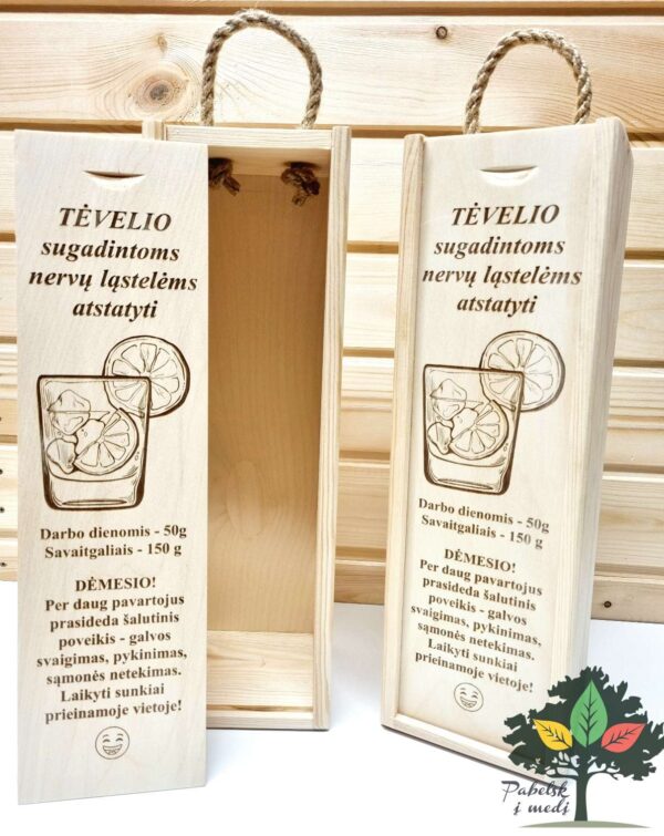 Medinė vyno dėžutė nervų ląstelėms