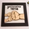 Medinis rėmelis su kumščiais tėčiui